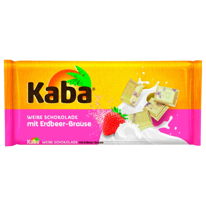 Kaba Weiße Schokolade mit Erdbeer-Brause 85g